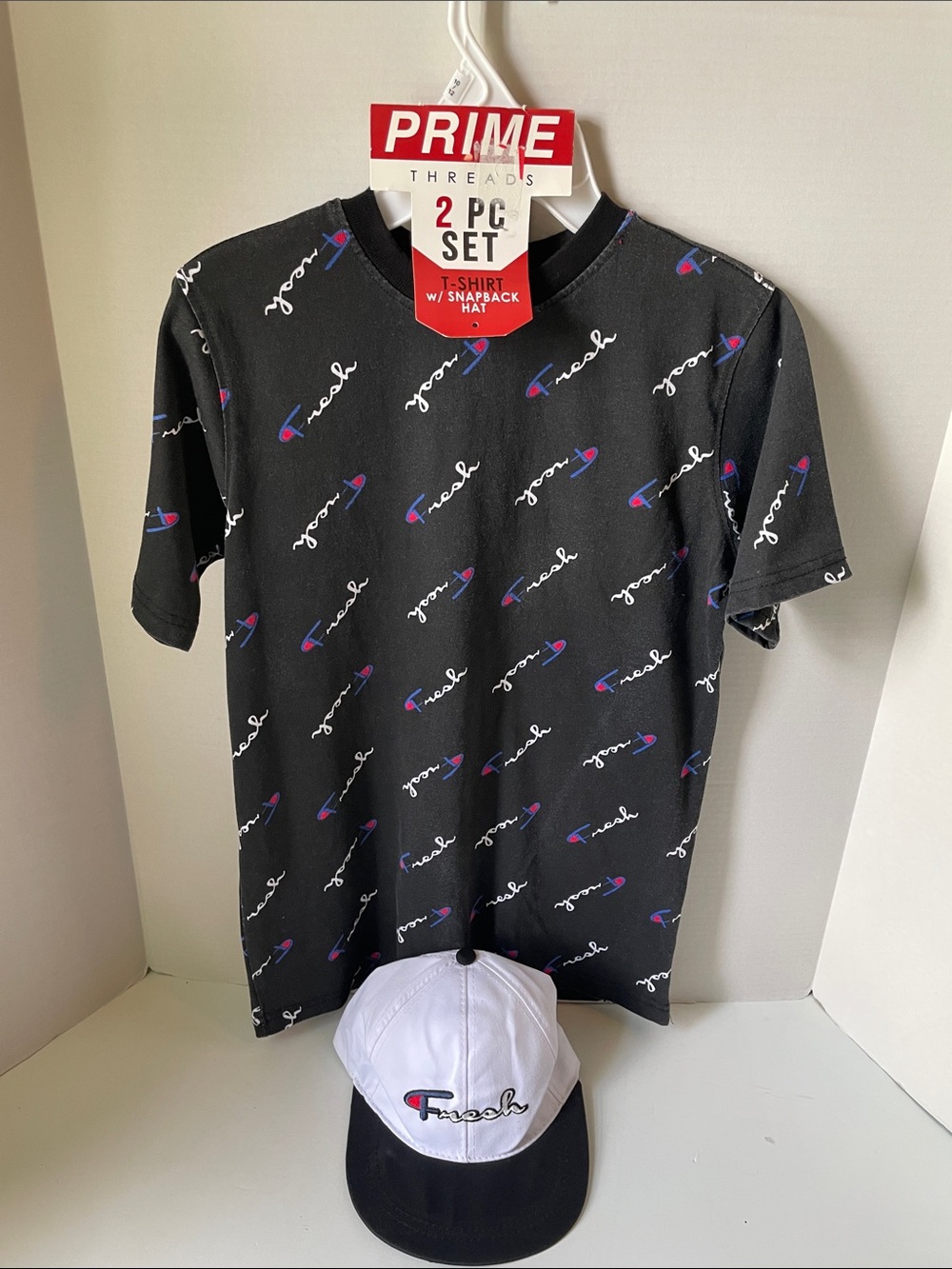 Prime Threads Youth Boys Hat/ Tee shirt Combo  NWT  " Fresh logo"  Size 10/12